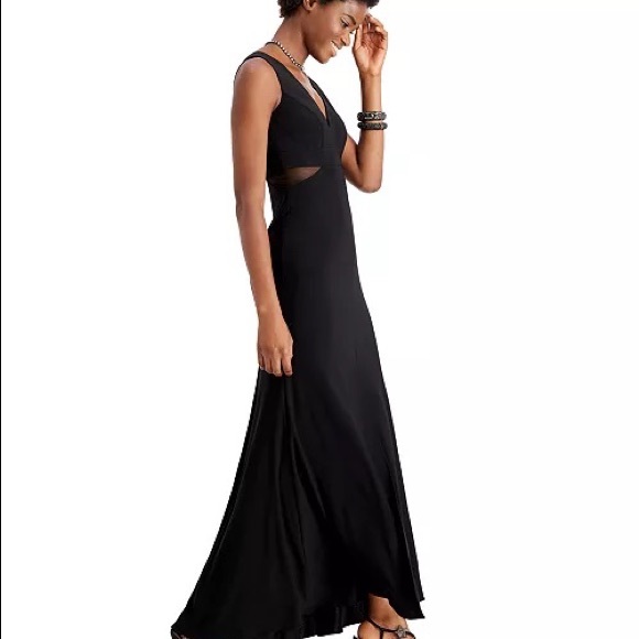 Xscape Black Illusion-Inset Mermaid Gown - Picture 8 of 10